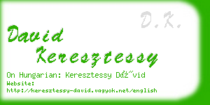 david keresztessy business card